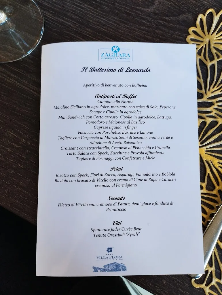 Menu_Zàghara Restaurant - Villa Flora Relais_Caltanissetta_immagine_1