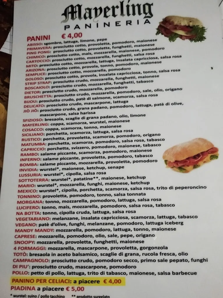 Mayerling restaurant in Caltanissetta