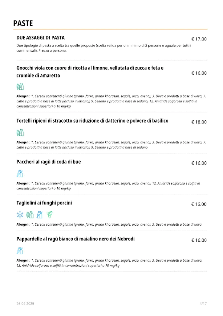 Menu_Ristorante - Hotel - Sala Ricevimenti 