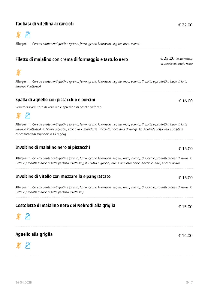 Menu_Ristorante - Hotel - Sala Ricevimenti 