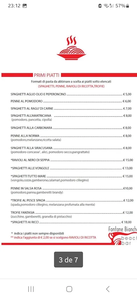 Menu_Fontane Bianche Beach Bar_Cassibile_image_4