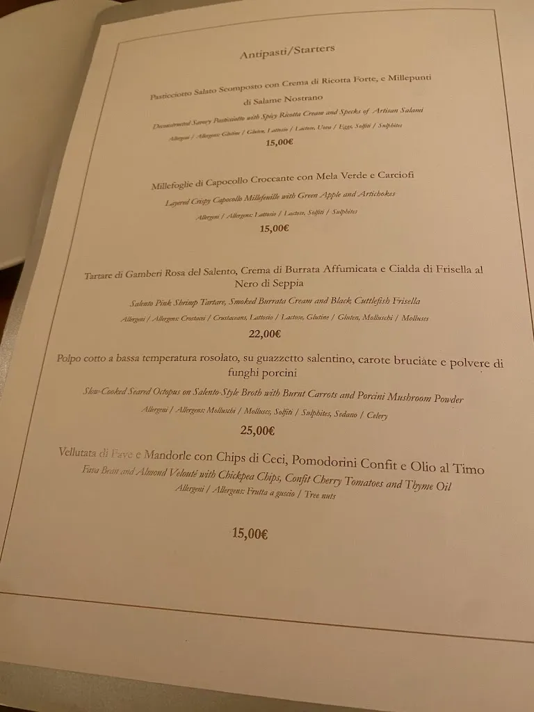 Menu_La Bocca Restaurant_Lecce_immagine_1