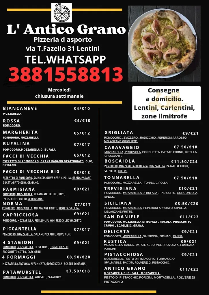 Menu_L'Antico Grano Pizzeria d'asporto_Carlentini_image_1