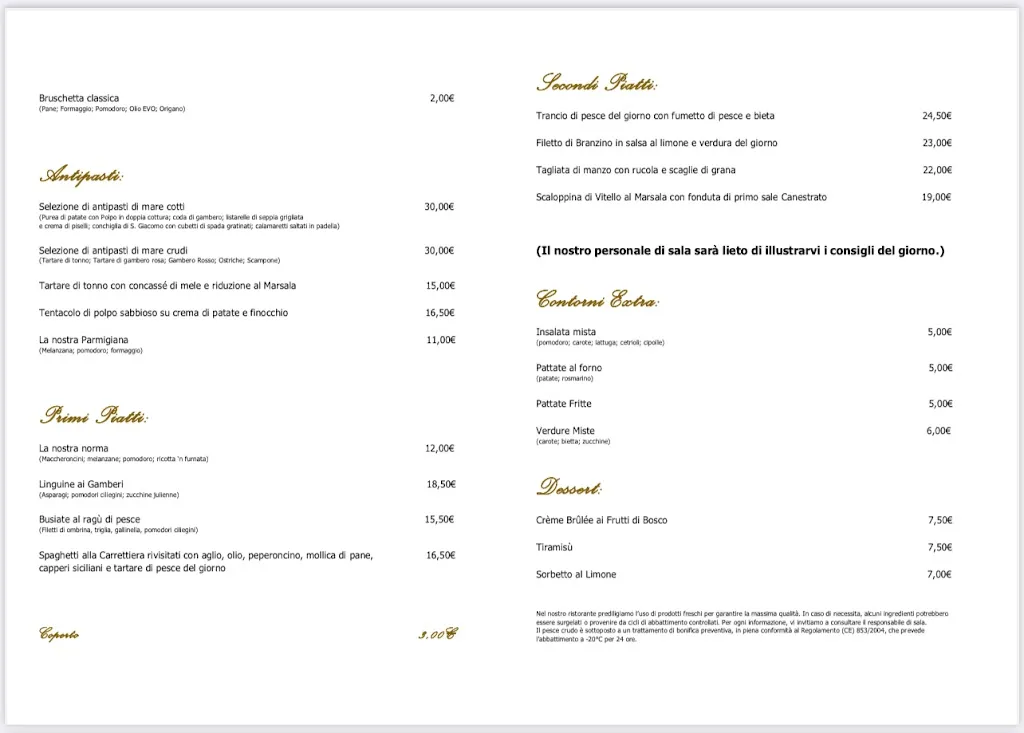 Menu_Ristorante La Trattoria Dionisio, Capo d’Orlando_Capo d'Orlando_image_1