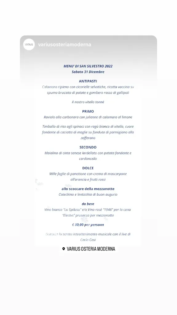 Menu_Varius Osteria Moderna_Lecce_image_1