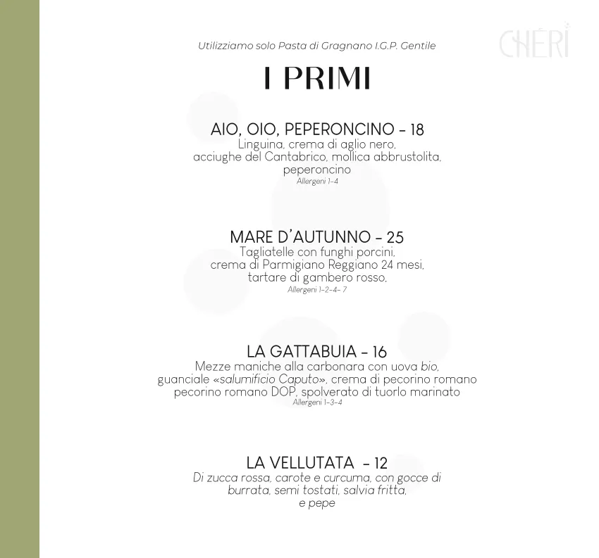 Menu_Chèri - Ristorante - Bistrot - Champagne bar - Cocktail bar - Aperitivo - Capo d'Orlando_Capo d'Orlando_image_3