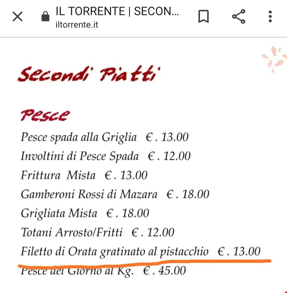Menu_IL Torrente Ristorante Pizzeria_Capo d'Orlando_image_1