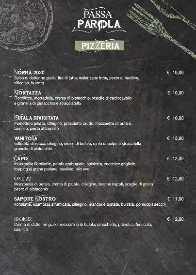 Menu_Passaparola Ristorante Pizzeria_Capo d'Orlando_image_1