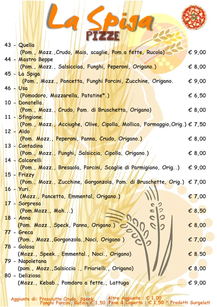 Menu_La Spiga - Ristorante Pizzeria_Castellana Sicula_image_1