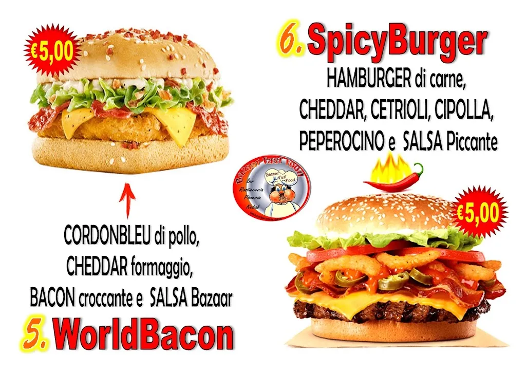 Menu_BAZAAR FAST FOOD di Muzzo Sabrina_Castellana Sicula_image_1