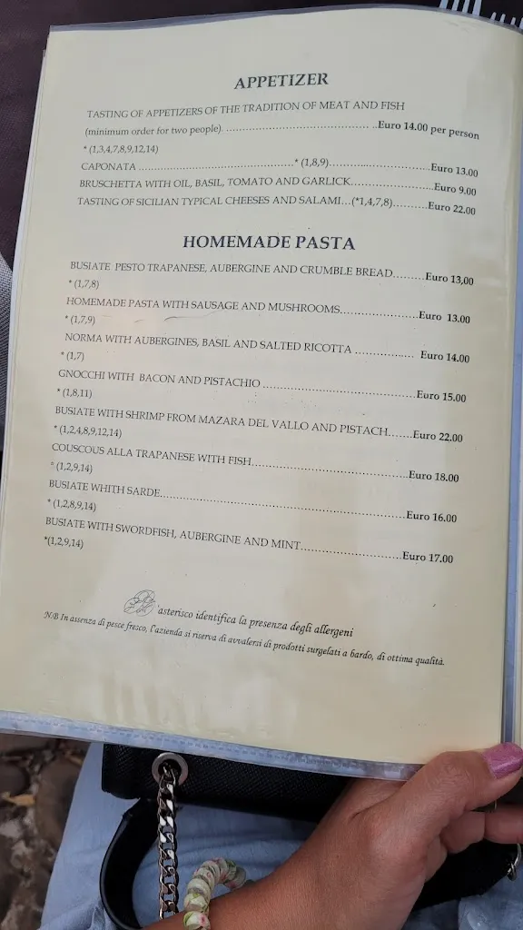 Menu_Agriturismo Baglio Don Bartolo - Ristorante, B&B_Castelluzzo_image_2