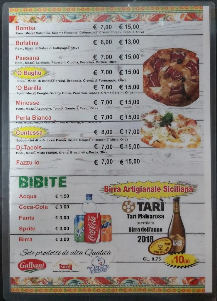 Menu_Ristorante Pizzeria 'O Bagliu_Cattolica Eraclea_image_1
