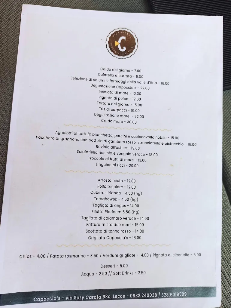 Menu_Capoccia's_Lecce_image_2