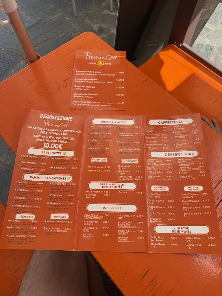 Menu_PierdeCat Sicilian Bistrò di Saglimbene Piero_Castelmola_immagine_3