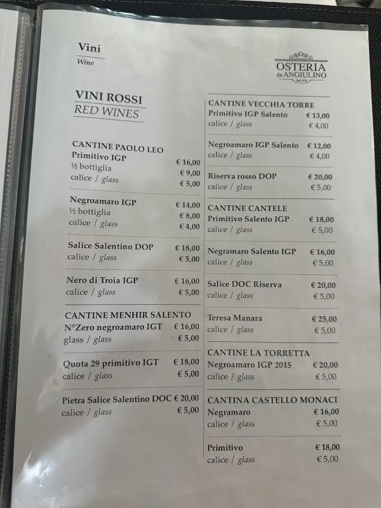 Menu_Osteria Da Angiulino_Lecce_image_2
