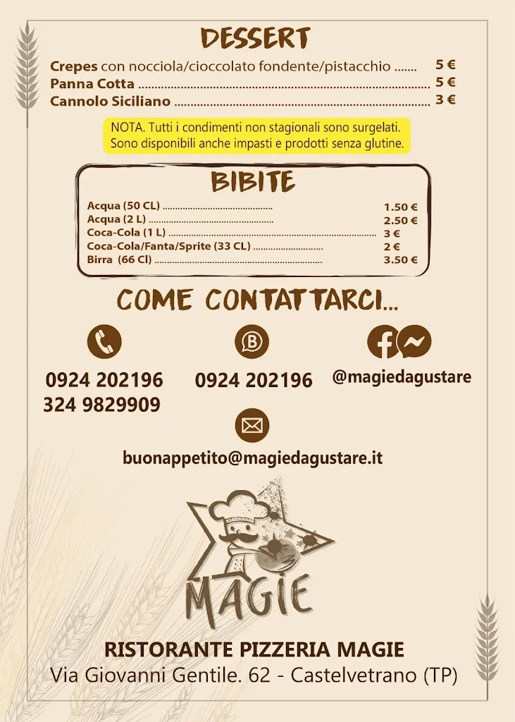 Menu_MAGIE Ristorante Pizzeria a Castelvetrano_Castelvetrano_image_3