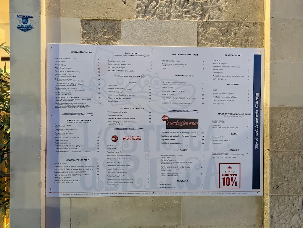 Menu_L'OSTRICA UBRIACA di via Taranto_Lecce_image_4