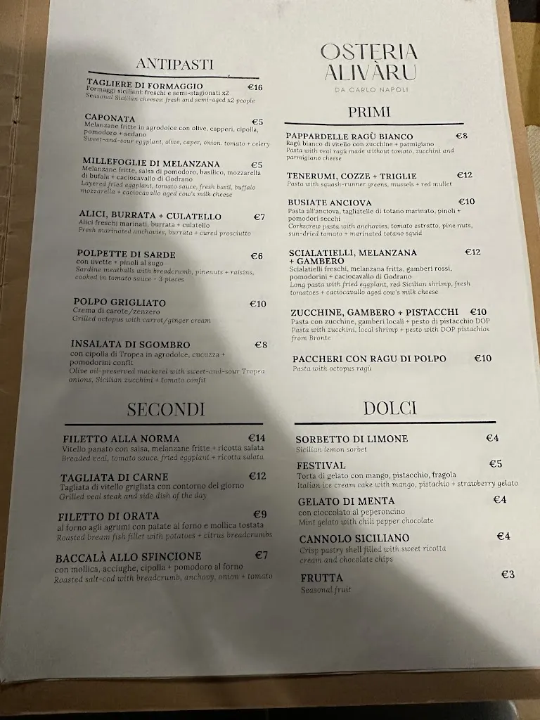 Menu_Osteria Alivàru da Carlo Napoli_Ciaculli_immagine_3