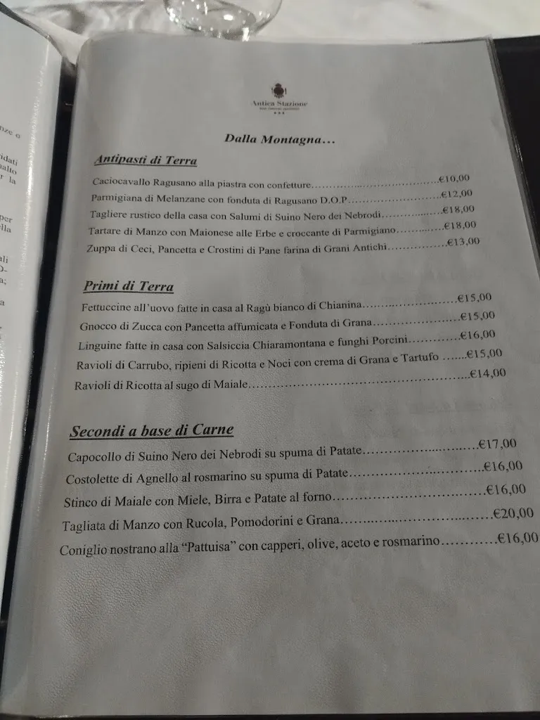 Menu_Restaurant @ Antica Stazione_Chiaramonte Gulfi_immagine_1