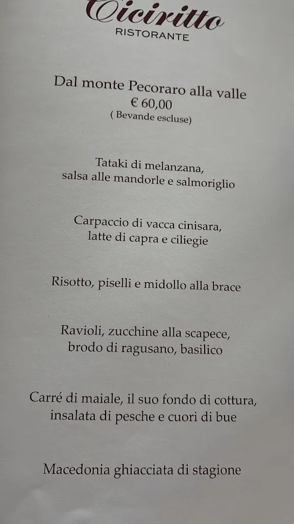 Menu_CICIRITTO - Ristorante_Cinisi_image_1