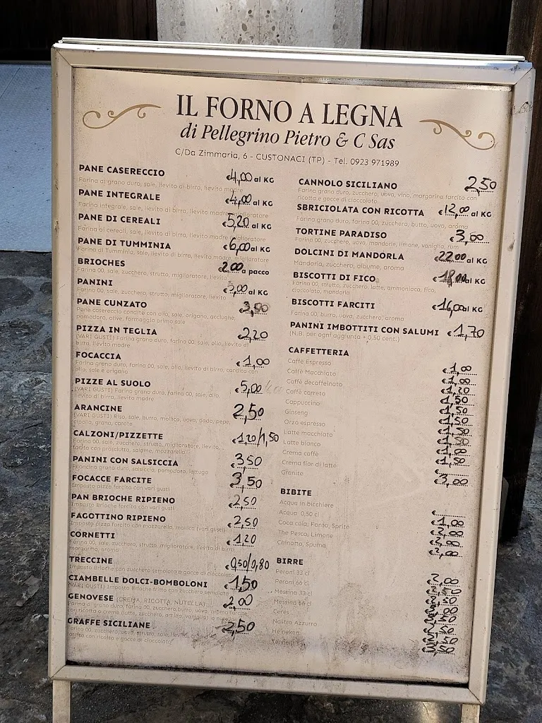 Menu_Il Forno a legna di Pellegrino P._Custonaci_immagine_1