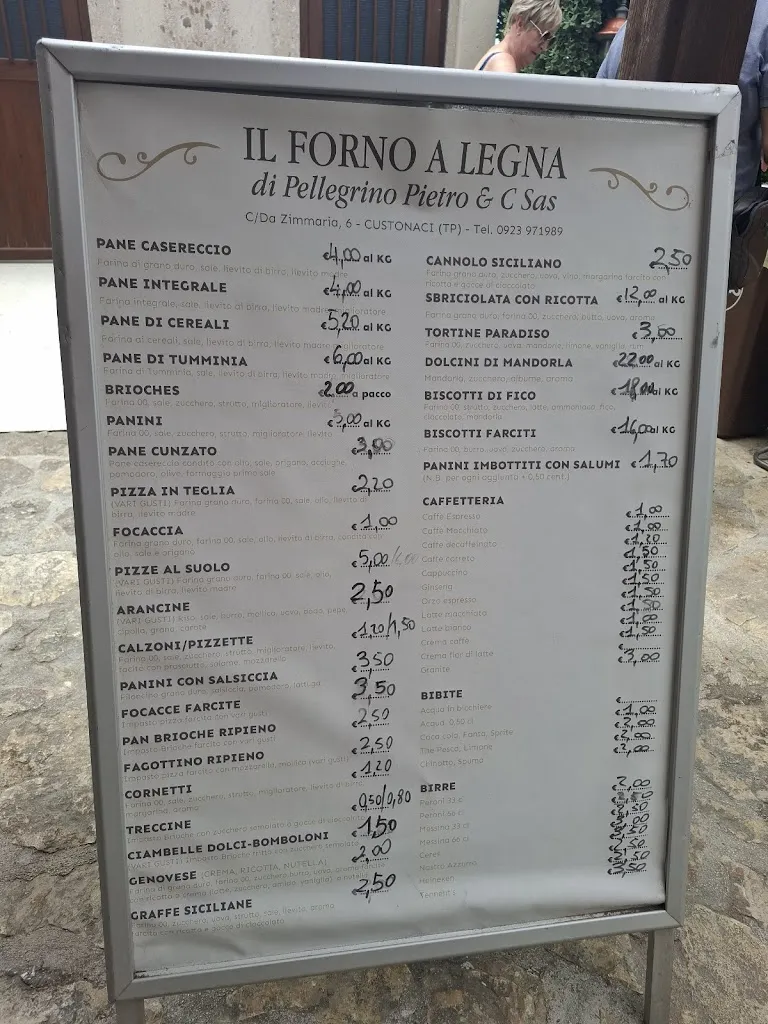 Menu_Il Forno a legna di Pellegrino P._Custonaci_immagine_2