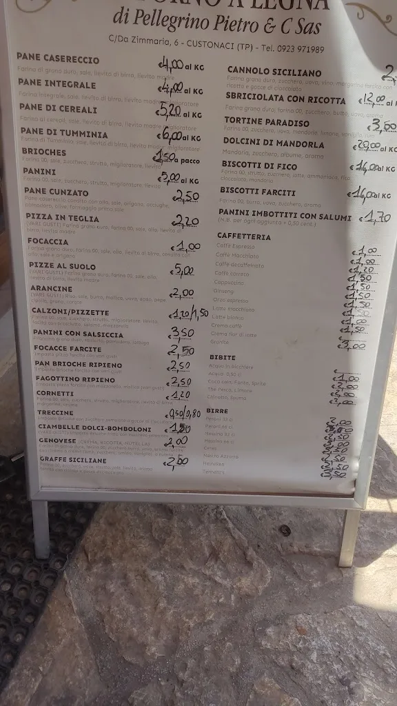 Menu_Il Forno a legna di Pellegrino P._Custonaci_immagine_3