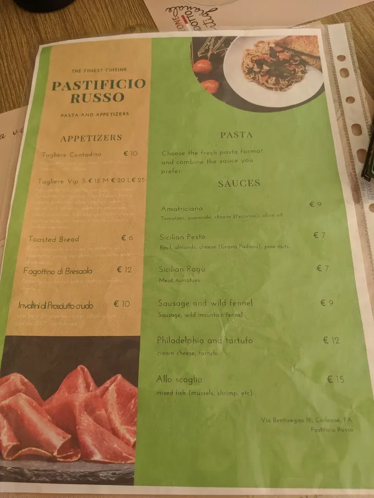 Menu_Pastificio Russo_Corleone_image_1