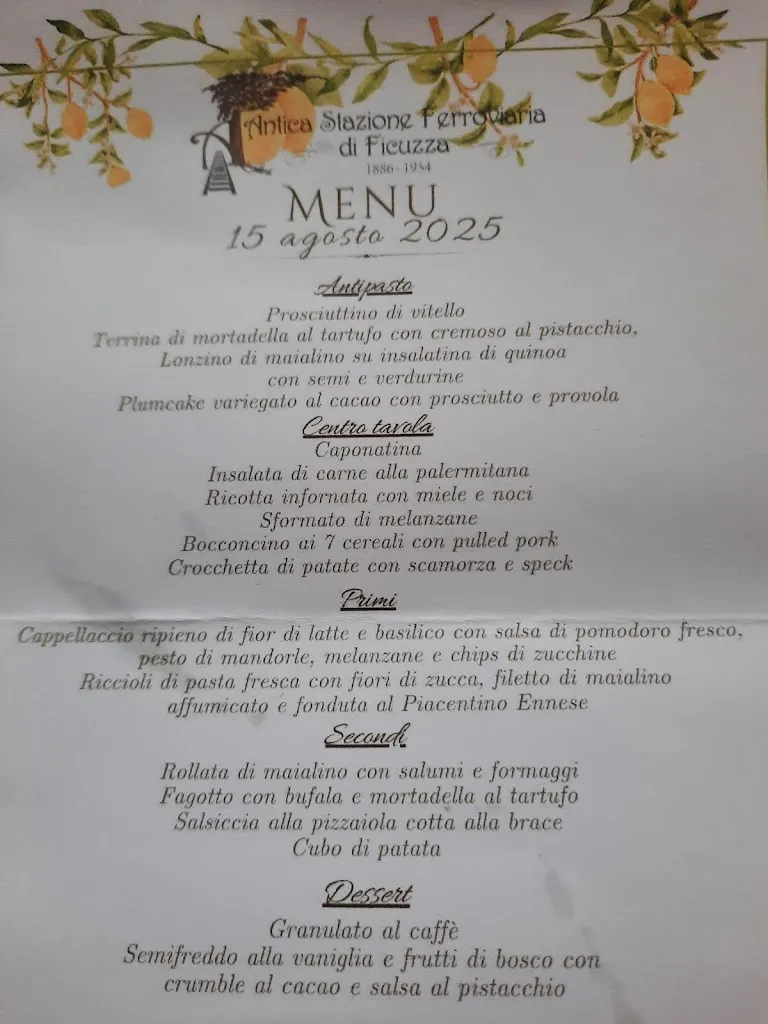 Menu_Antica Stazione Ferroviaria di Ficuzza_Corleone_image_1