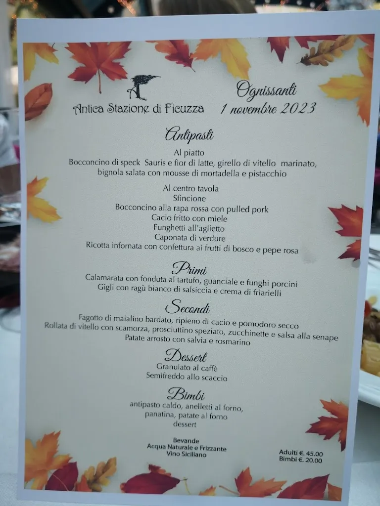 Menu_Antica Stazione Ferroviaria di Ficuzza_Corleone_image_2