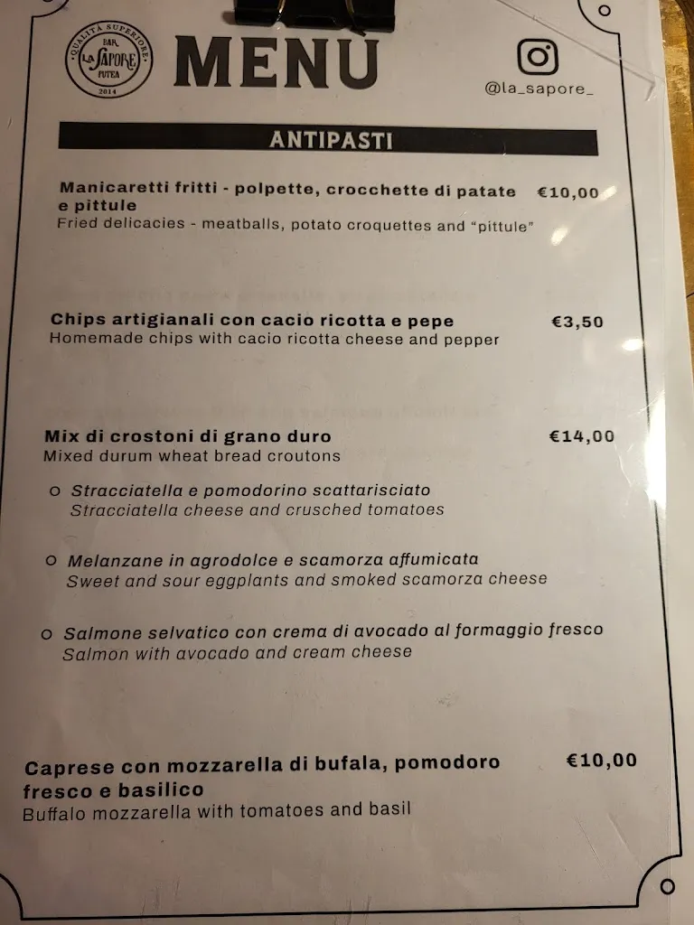 Menu_La Sapore_Lecce_image_4