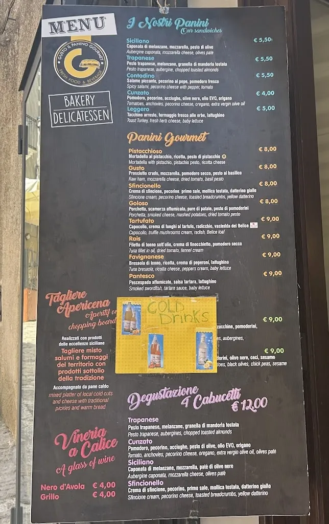 Menu_Gusto Panino Gourmet_Erice_image_1