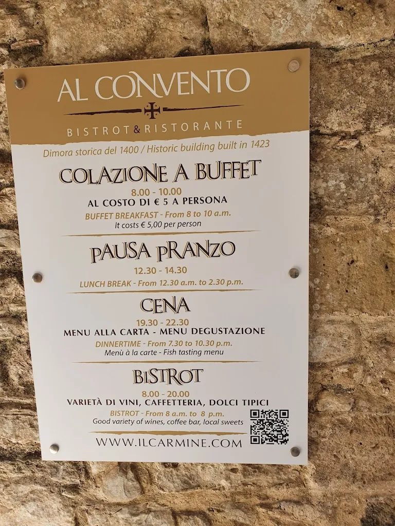 Menu_Al Convento Bistrot Ristorante_Erice_image_1