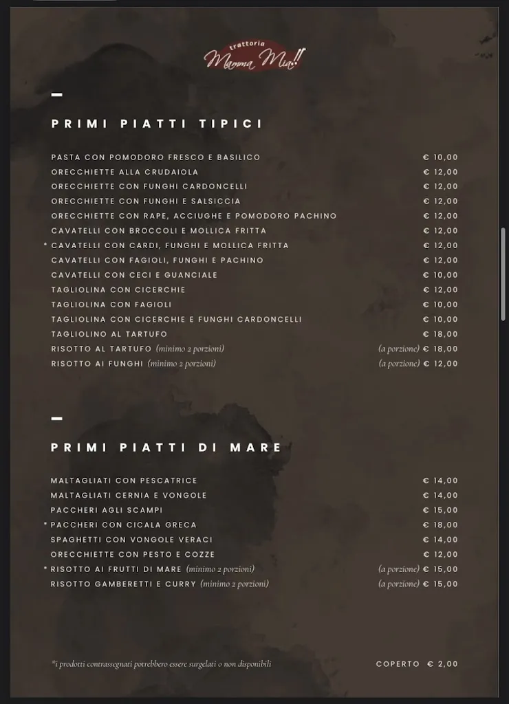 Menu_Trattoria Mamma Mia_Gravina in Puglia_image_2