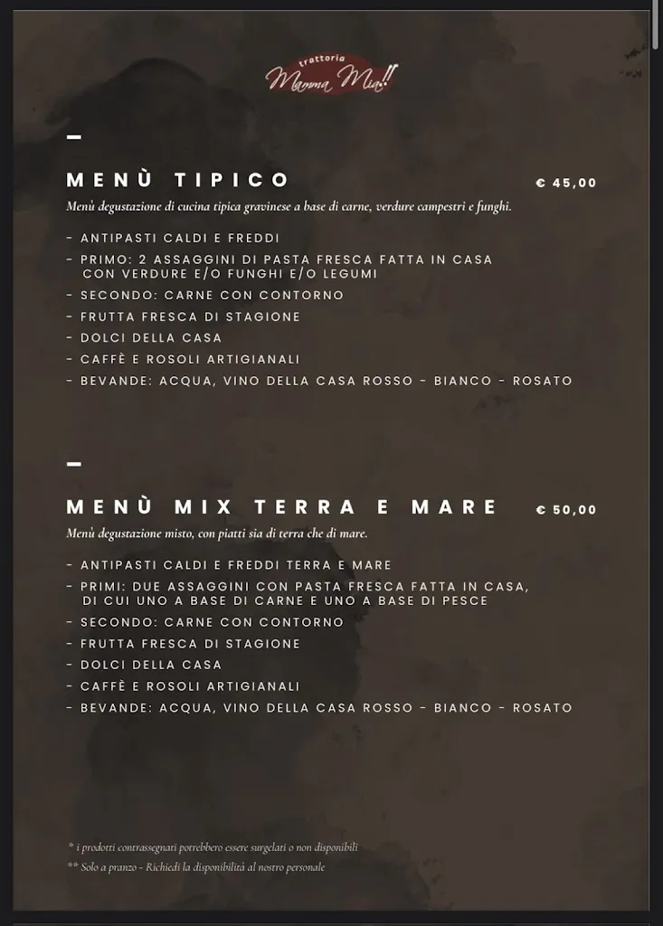 Menu_Trattoria Mamma Mia_Gravina in Puglia_image_3