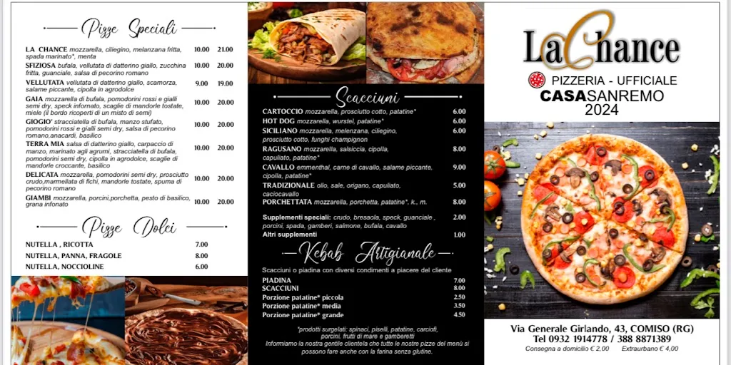 Menu_La Chance Pizzeria Kebab_Comiso_image_2