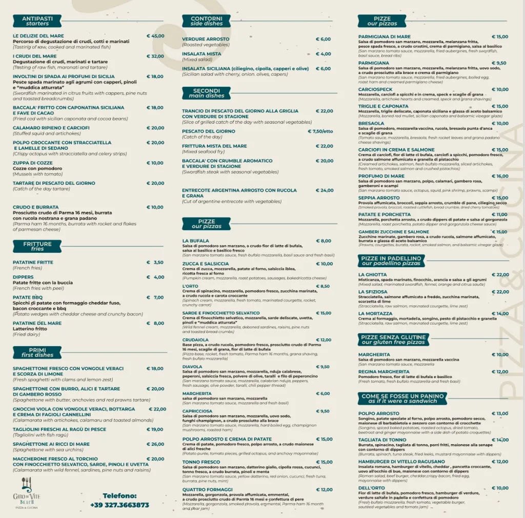 Menu_Giro Di Vite Beach_Donnalucata_image_1