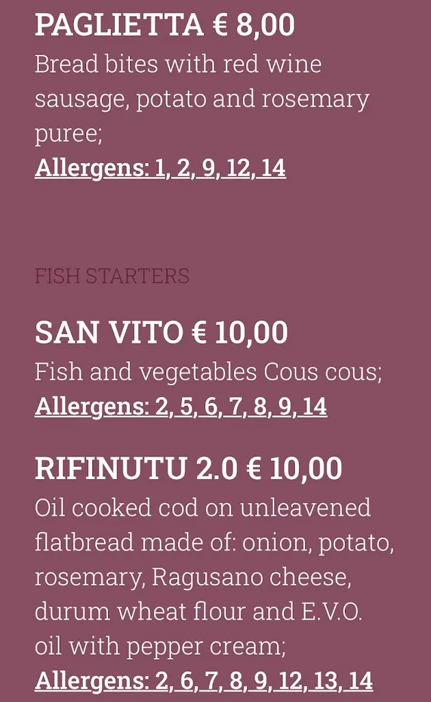 Menu_Prosit Sicilian Bistrot_Donnalucata_image_2