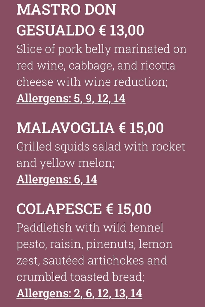 Menu_Prosit Sicilian Bistrot_Donnalucata_image_4