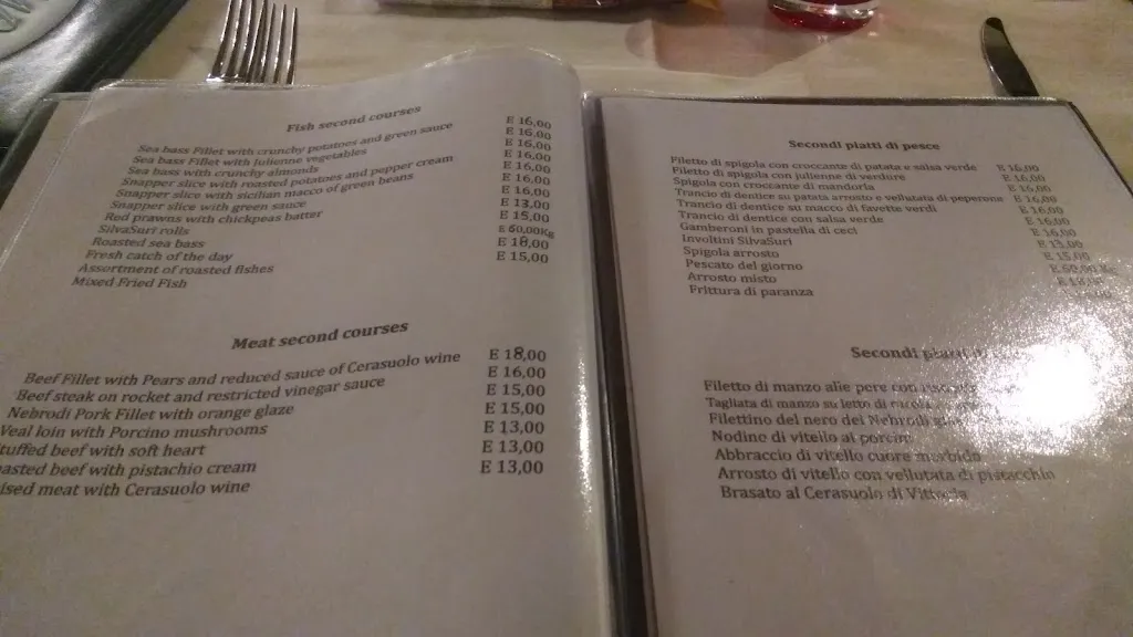 Menu_Silva Suri Resort - Country Hotel Ristorante_Donnalucata_immagine_3