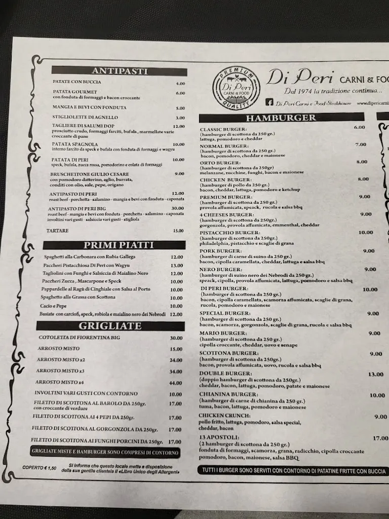 Menu_Di Peri Meat Experience_Ficarazzi_image_1