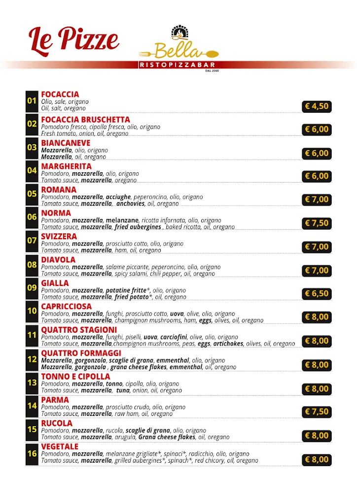 Menu_Bella Ristorante Pizzeria Bar_Fiumefreddo Sicilia_image_1