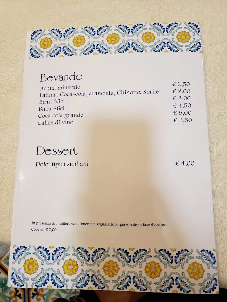 Menu_Ristorante Pizzeria La Conchiglia dal 1977_Furnari_immagine_3