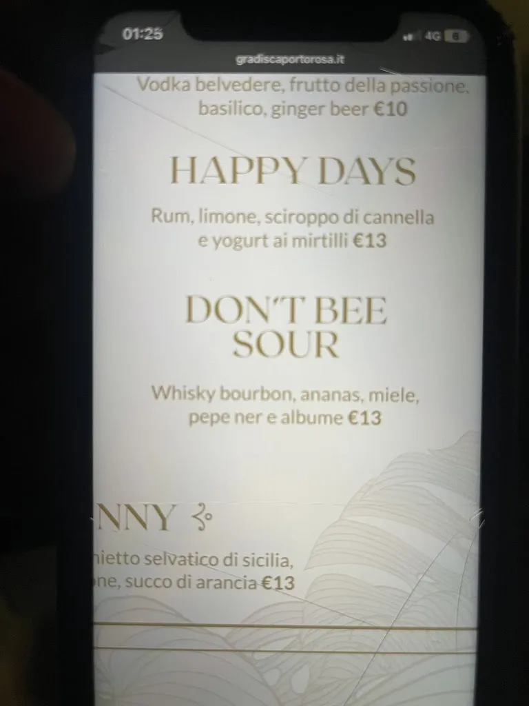 Menu_Gradisca Restaurant & Lounge Bar Portorosa_Furnari_immagine_1