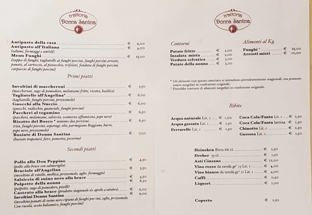 Menu_Trattoria Donna Santina_Galati Mamertino_image_1