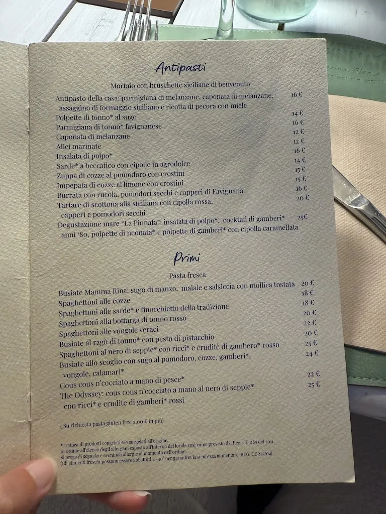 Menu_Trattoria La Pinnata - da Mamma Rina_Favignana_image_2