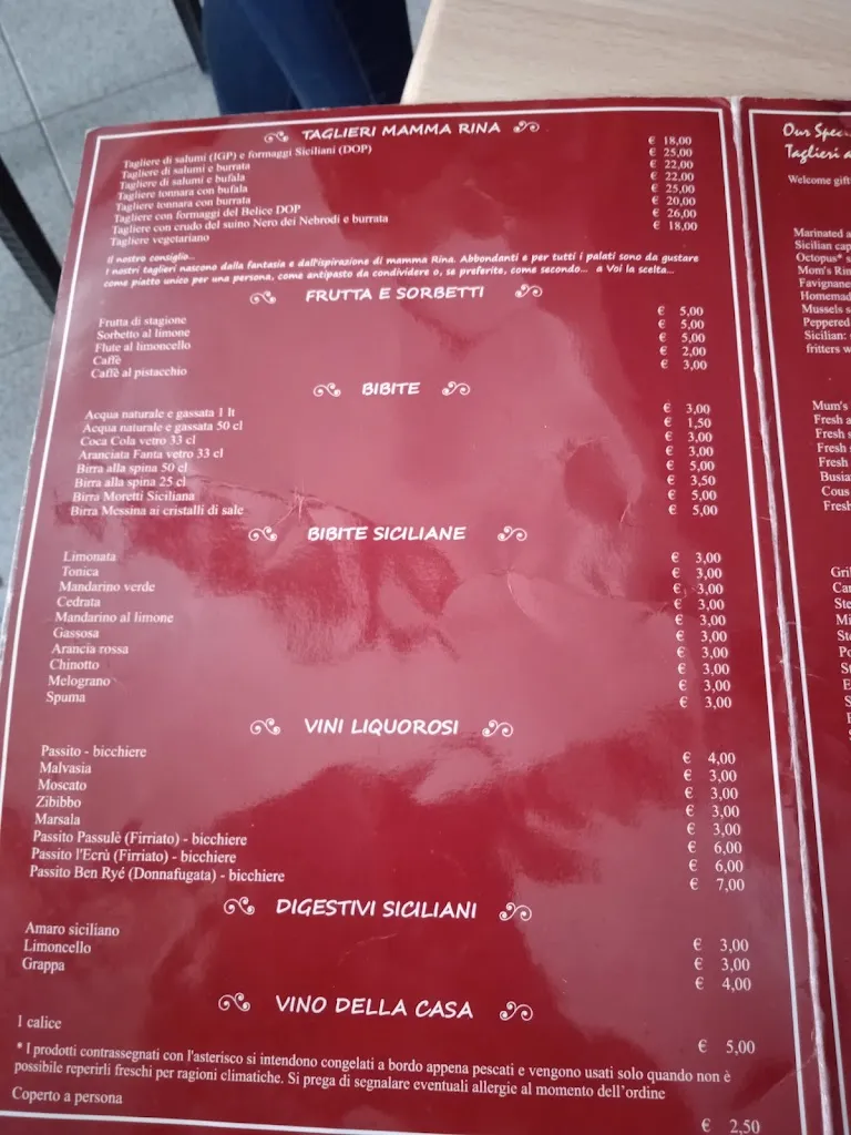 Menu_Trattoria La Pinnata - da Mamma Rina_Favignana_image_4