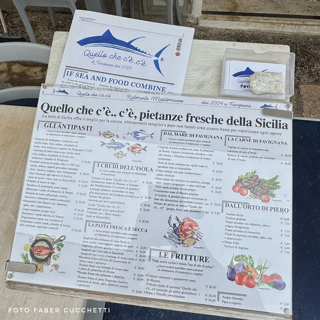 Menu_Quello Che C’è C’è... Ristorantemediterraneo sull’isola dal 2004_Favignana_image_2
