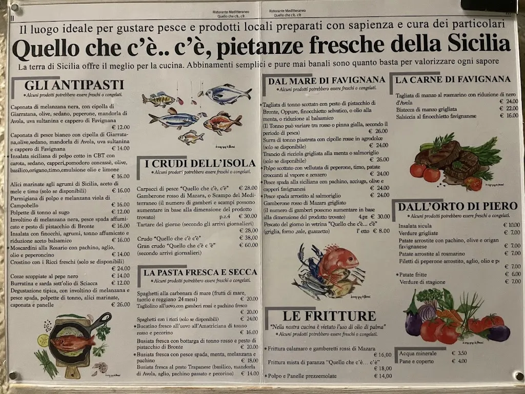 Menu_Quello Che C’è C’è... Ristorantemediterraneo sull’isola dal 2004_Favignana_image_4