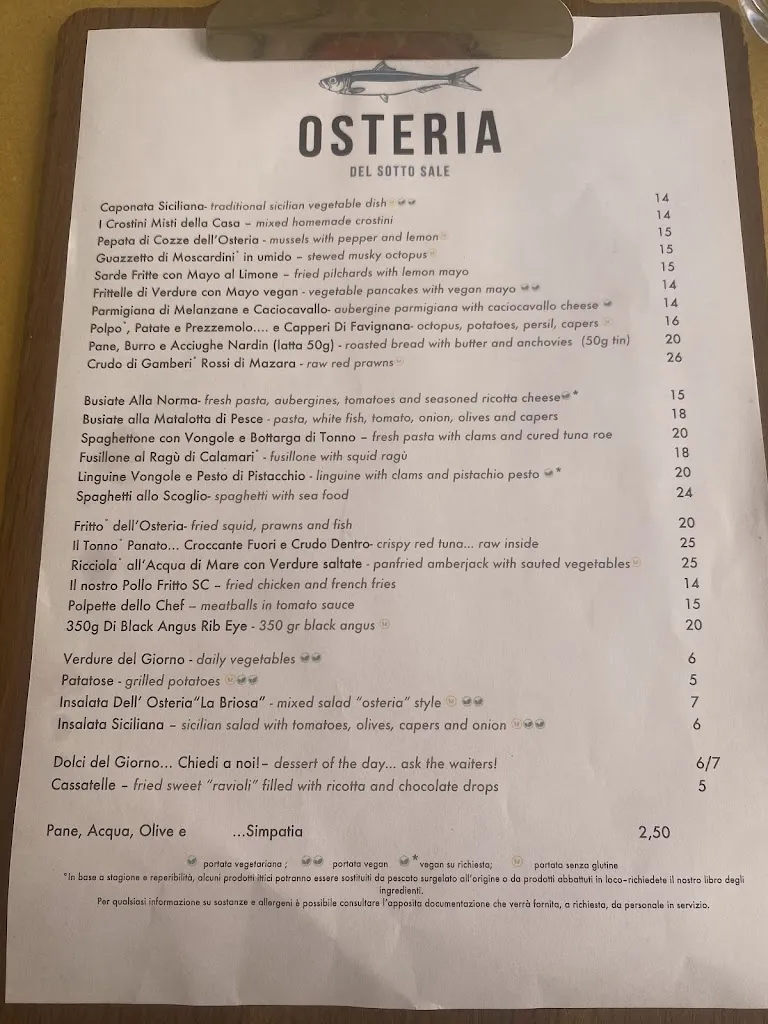 Menu_Osteria del Sotto Sale_Favignana_image_3